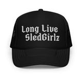 Black Trucker Hat (White Font)