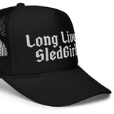 Black Trucker Hat (White Font)