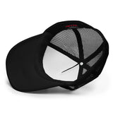 Black Trucker Hat (White Font)