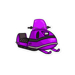 Purple Old Snowmobile Sticker
