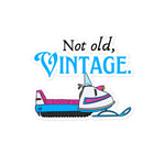 Vintage Sled Sticker (Blue)