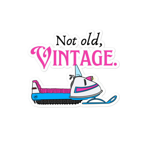 Vintage Sled Sticker (Pink)